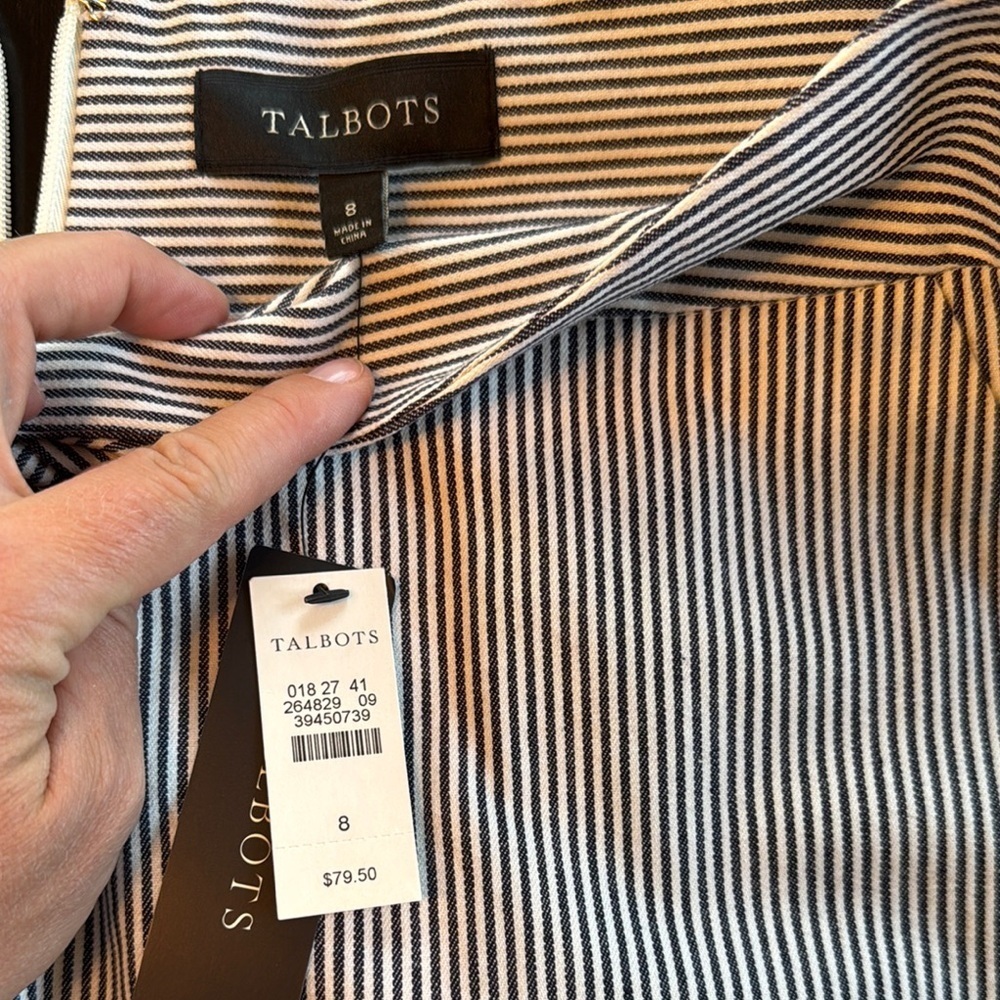 Talbots White and Blue Pencil Skirt - Picture 2 of 2